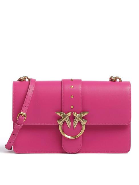 PINKO CLASSIC LOVE BAG Un sac tout simplement rose pinko-or antique - Sacs pour Femme