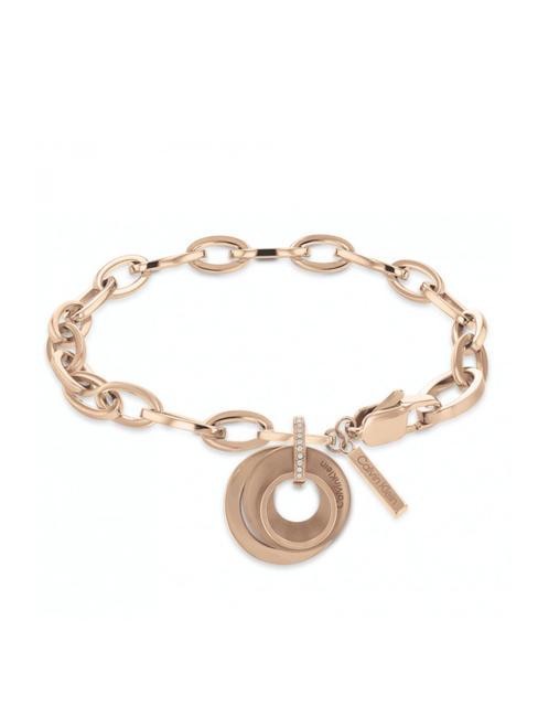 CALVIN KLEIN SCULPTURAL Bracelet avec cercles et zircons ororosa - Bracelets