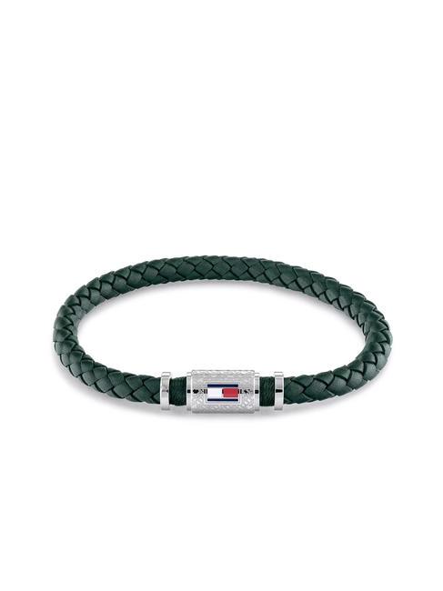 TOMMY HILFIGER ANTHONY RAMOS Bracelet en cuir vert - Bracelets pour hommes