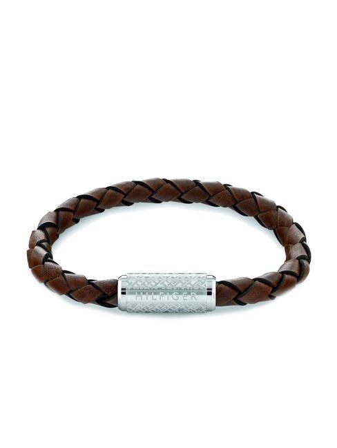 TOMMY HILFIGER EXPLODED BRAID Bracelet en cuir brun - Bracelets pour hommes