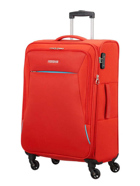 AMERICAN TOURISTER RALLY  Chariot moyen, extensible lave / rouge - Valises Semi-rigides