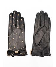 TOSCA BLU guanto in pelle pois e fiocchetto  - Gants