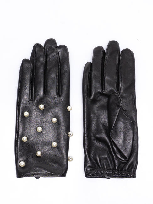 TOSCA BLU guanto con perle Des gants Noir - Gants