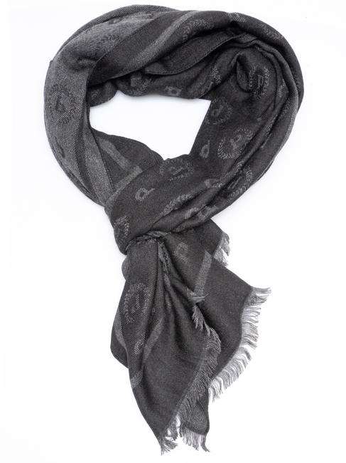 POLLINI sciarpa jacquard 180x50 Foulard noir - Écharpes