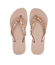 HAVAIANAS SLIM LEAVES Tongs rose / or - Chaussures Femme - 1