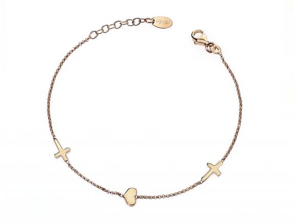 AMEN PREGA E AMA Bracelet en argent rose Rose - Bracelets