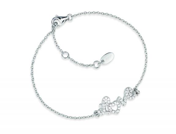 AMEN TI AMO Bracelet en argent rhodié et zirconiums blancs rhodium - Bracelets