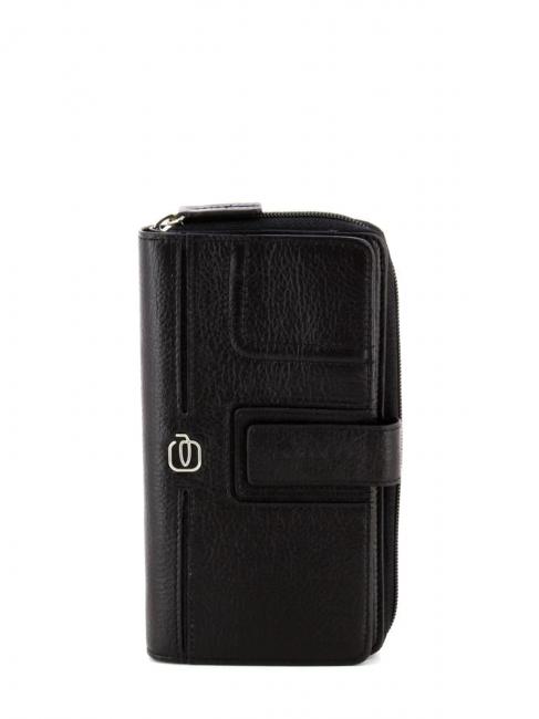 PIQUADRO Porte-monnaie Ligne VIBE, cuir Noir - Portefeuilles Femme