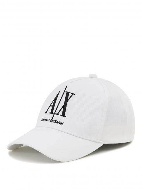 ARMANI EXCHANGE Cappello baseball in cotone  blanc - Bonnets