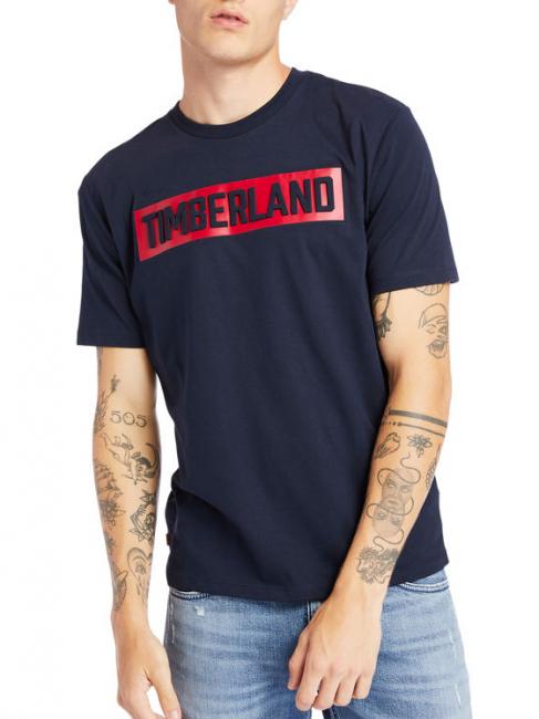 TIMBERLAND SS 3D EMBOSSED T-shirt à logo embossé saphir noir - T-shirt