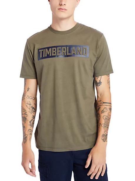 TIMBERLAND SS 3D EMBOSSED T-shirt à logo embossé feuille de vigne - T-shirt