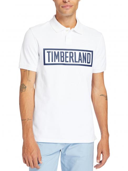 TIMBERLAND 3D LOGO Polo à manches courtes blanc - chemise polo