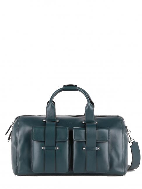 TRUSSARDI POCKET Boston Bag  Sac de voyage en cuir vert - Sacs de voyage