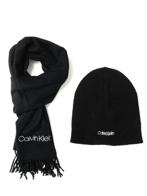 CALVIN KLEIN BASIC Bonnet et écharpe en laine cknoir - Écharpes