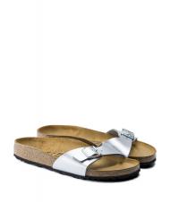 BIRKENSTOCK MADRID BIRKO FLOR Sandale pantoufle argent - Chaussures Femme - 1