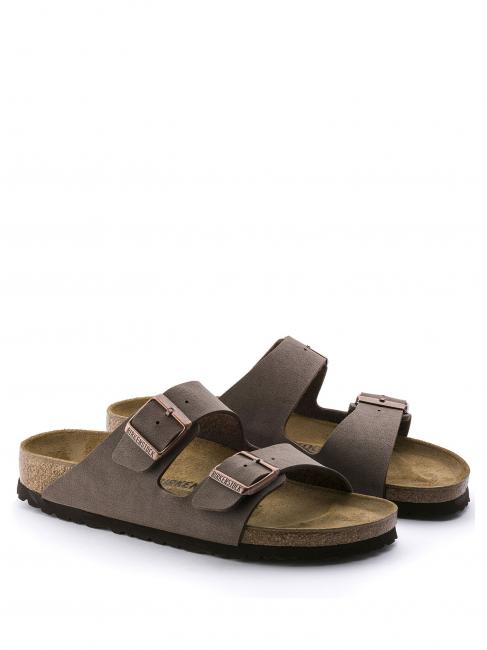 BIRKENSTOCK ARIZONA BIRKO-FLOR NUBUK Sandale pantoufle mocca - Chaussures unisexe
