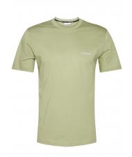 CALVIN KLEIN CHEST LOGO T-shirt en cotton sauge - T-shirt - 1