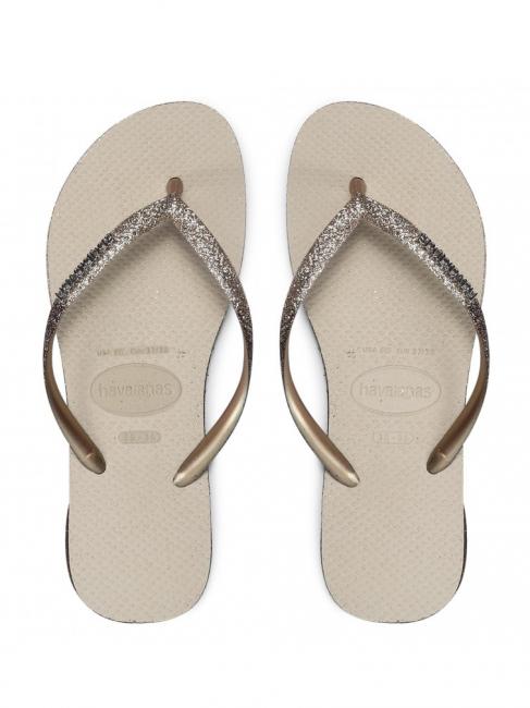 HAVAIANAS SLIM SPARKLE II Tongs SAND / GREY - Chaussures Femme