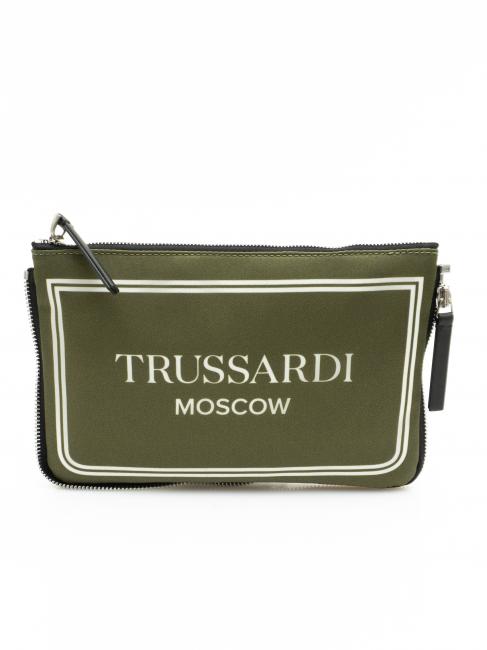 TRUSSARDI CITY POCKET Pochette à main vert de Moscou - Sacs pour Femme