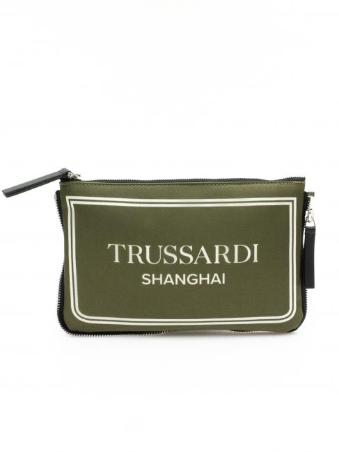 TRUSSARDI CITY POCKET Pochette à main vert de shanghai - Sacs pour Femme