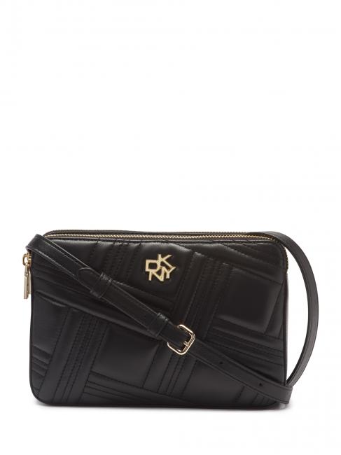 DKNY ALICE Mini sac à bandoulière en cuir noir / or - Sacs pour Femme