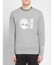 TIMBERLAND WW SWEAT Sweat &agrave; col rond gris moyen chin&eacute; - Pulls molletonn&eacute;s - 1