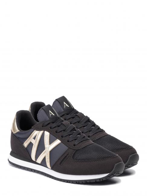 ARMANI EXCHANGE RIO Baskets noir / or - Chaussures Femme