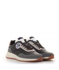 NORTH SAILS RW-02 Basket en cuir gris-noir - Chaussures Homme - 1