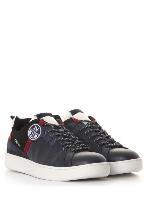NORTH SAILS TW-01 RECY Basket marine / noir / rouge - Chaussures Homme