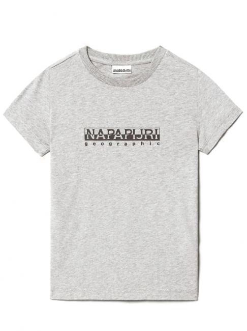 NAPAPIJRI k s-box ss tshirt cotone cotone T-shirt en cotton gris moyen chiné - Tee-shirt enfant