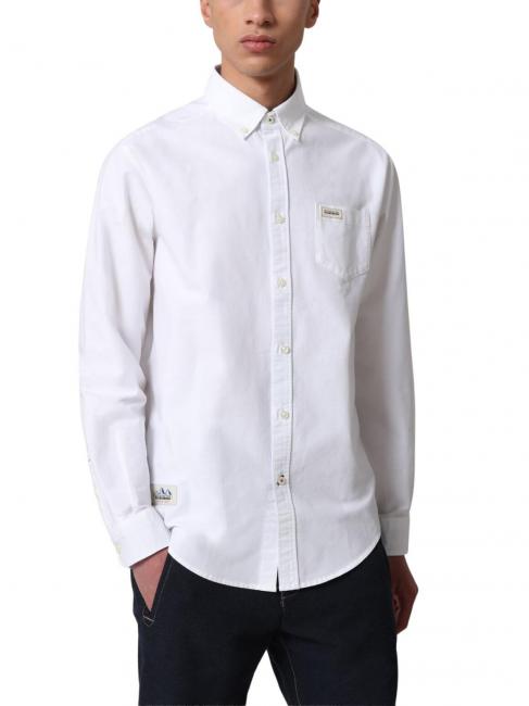 NAPAPIJRI GUNTER Chemise en coton extensible BRIGHT WHITE 002 - Chemises pour hommes