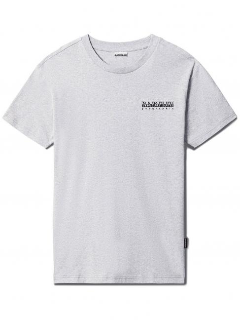 NAPAPIJRI S-LATEMAR T-shirt en cotton gris clair chiné - T-shirt