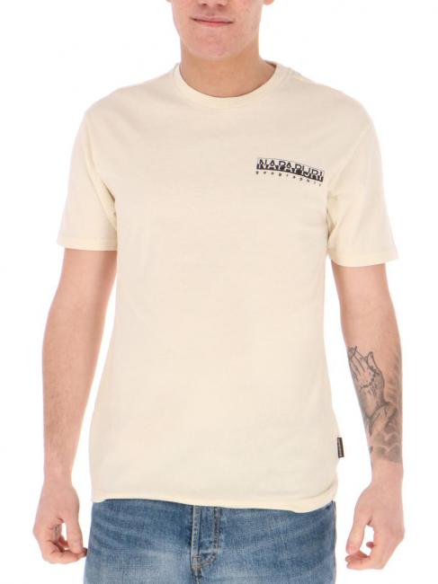 NAPAPIJRI S-LATEMAR T-shirt en cotton gris bonnet blanc - T-shirt