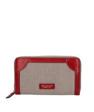 THE BRIDGE AUSTER Portefeuille compact naturel / groseille abb. or - Portefeuilles Femme - 1