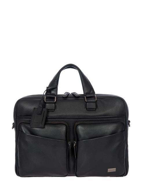 BRIC’S TORINO Mallette pour ordinateur portable 15", en cuir Noir - Porte Documents Travail
