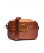 TWINSET Mini bag a tracolla in pelle stampa coccodrillo  - Sacs pour Femme