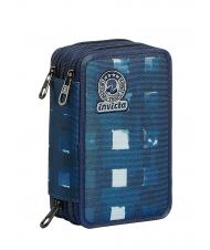 INVICTA Astuccio 3 zip Kit avec tout pour l'&eacute;cole ! grillenuancesbleu - &Eacute;tuis et Accessoires - 1