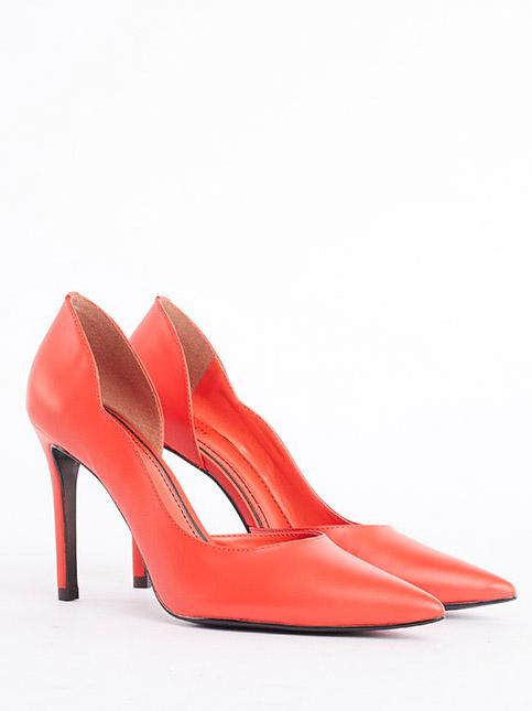 Gaudi Vanessa Chaussure Decollete En Cuir Tomate Achetez A Prix Outlet