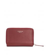 TOSCA BLU BUTTON Portefeuille moyen zipp&eacute; en cuir - Portefeuilles Femme