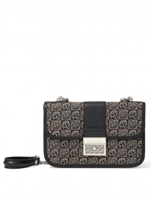 BRACCIALINI MONOGRAM Mini sac à bandoulière en tissu jacquard NOIR / MULTI - Sacs pour Femme