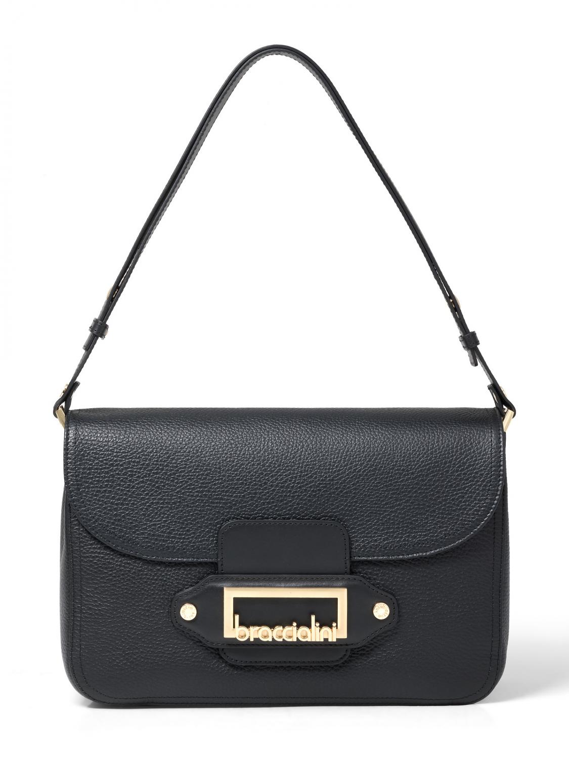 Sac à Bandoulière En Cuir Véritable Laminé GENERICO – Design Envelope, Fermeture Bouton, Bandoulière Réglable