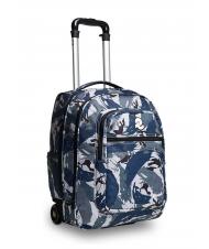INVICTA NEW WAY NEW BUMP Fantasy Sac &agrave; dos &agrave; roulettes 2 en 1 bleu camouflage militaire - Sacs &agrave; dos &agrave; roulettes - 1