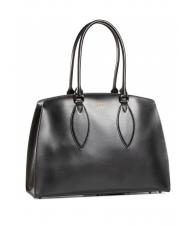 FURLA DORIS L Cabas en cuir de veau souple double avion Noir - Sacs pour Femme - 1