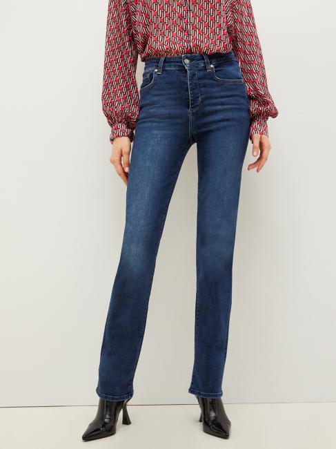 LIUJO AUTHENTIC Straight Jeans pour femmes den.blue top authentique - Jeans