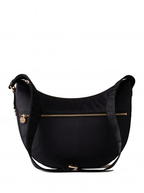BORBONESE BORBONAIS LUNA Sac à bandoulière en tissu jet op noir foncé - Sacs pour Femme
