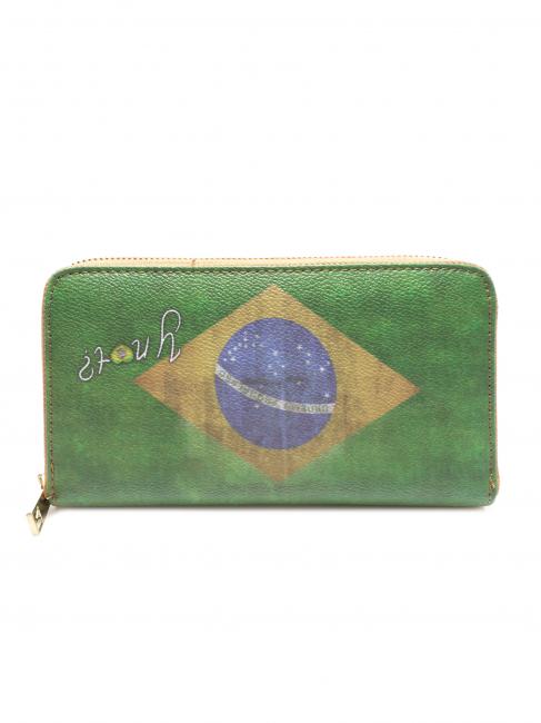 YNOT FLAG VINTAGE  Portefeuille zippé Brésil - Portefeuilles Femme