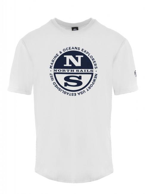 NORTH SAILS MARINE & OCEANS T-shirt en cotton blanche - T-shirt