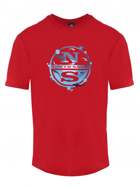 NORTH SAILS SEA LOGO T-shirt en cotton rouge - T-shirt