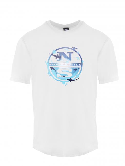 NORTH SAILS SEA LOGO T-shirt en cotton blanche - T-shirt