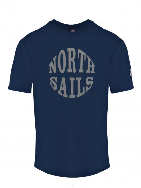 NORTH SAILS ROUND LOGO T-shirt en cotton bleu marine - T-shirt